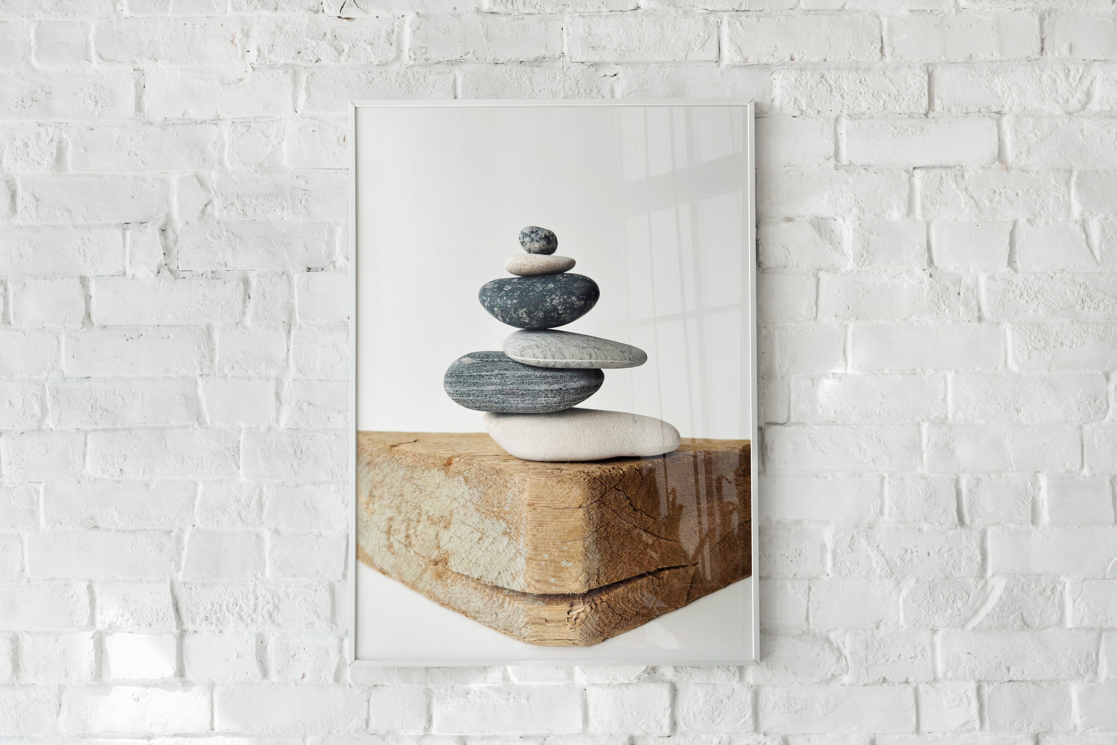 Baltic Cairn Stone Wall Art – Printable Zen Balance Poster