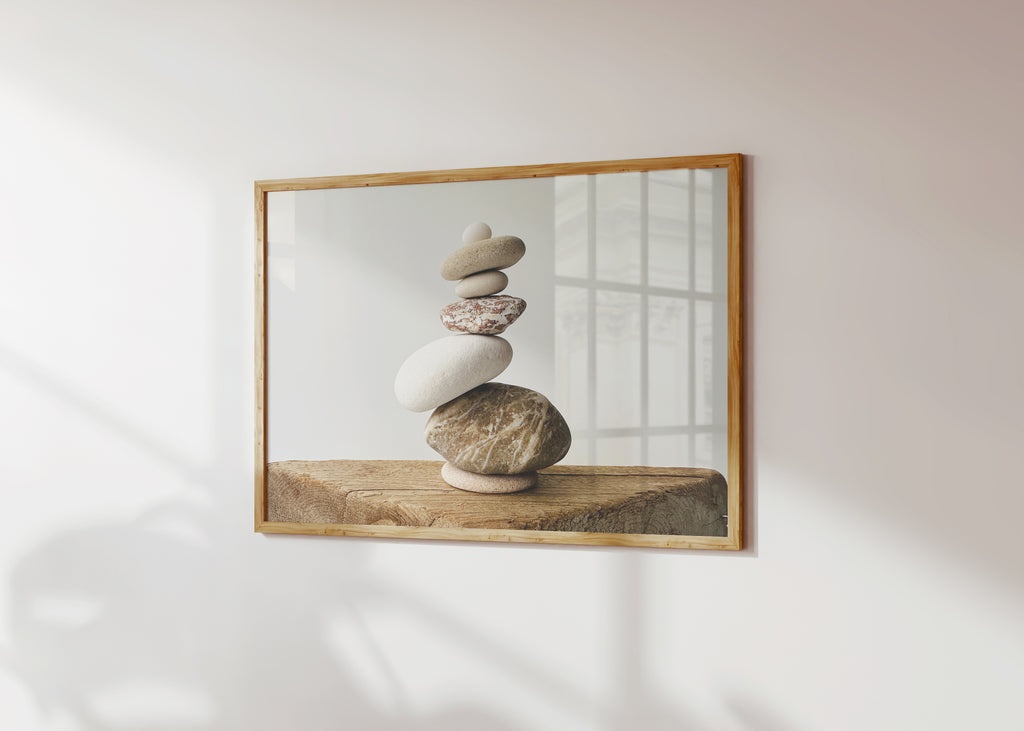 Baltic Stone Tower Wall Art – Printable Horizontal Zen Photo
