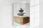 Baltic Cairn Stone Wall Art – Printable Zen Balance Poster