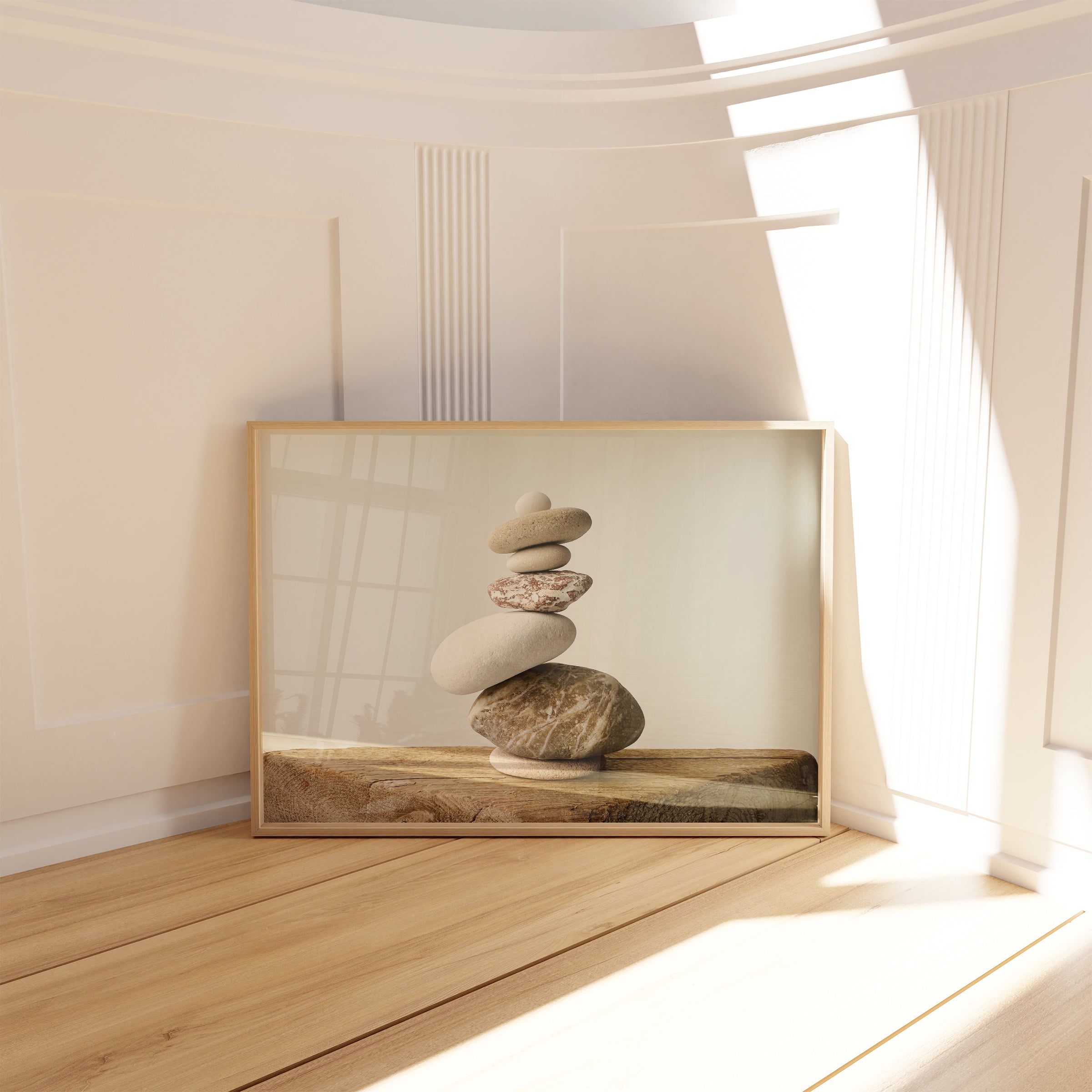 Baltic Stone Tower Wall Art – Printable Horizontal Zen Photo
