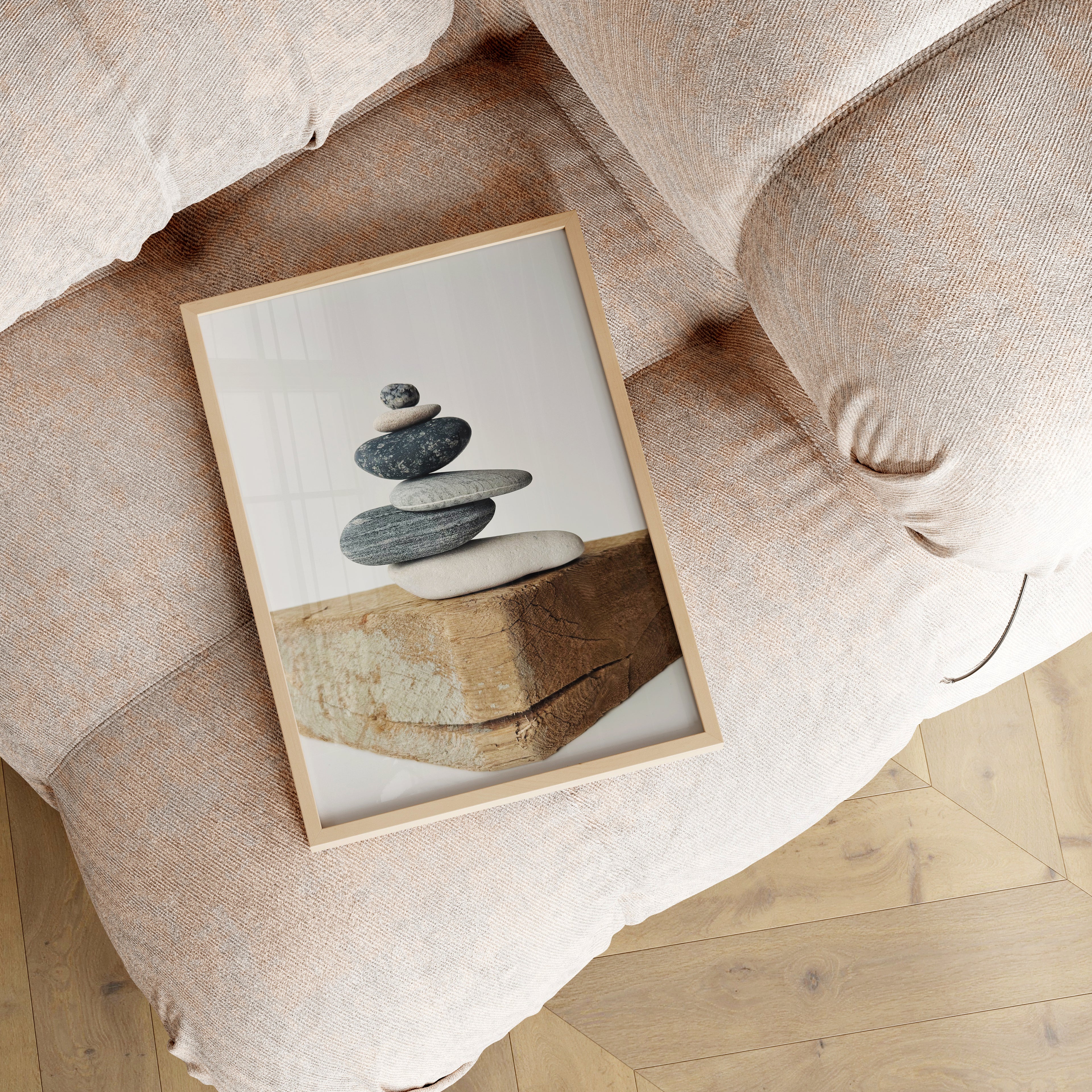 Baltic Cairn Stone Wall Art – Printable Zen Balance Poster