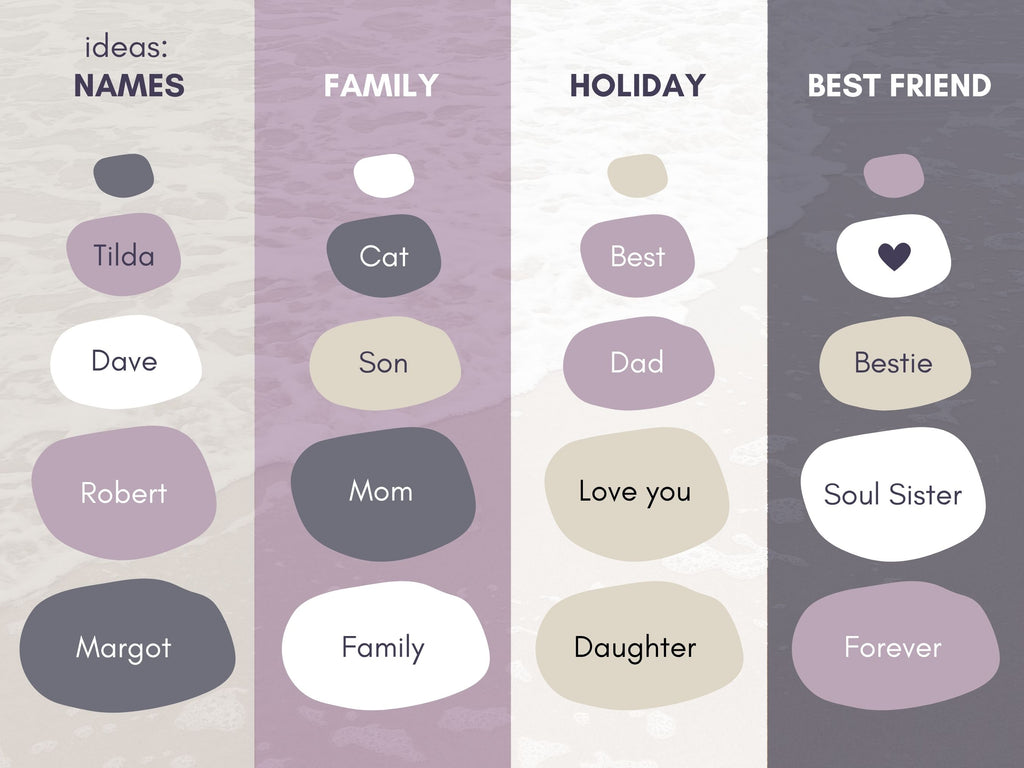 Personalized Stone Set of 5 Stones