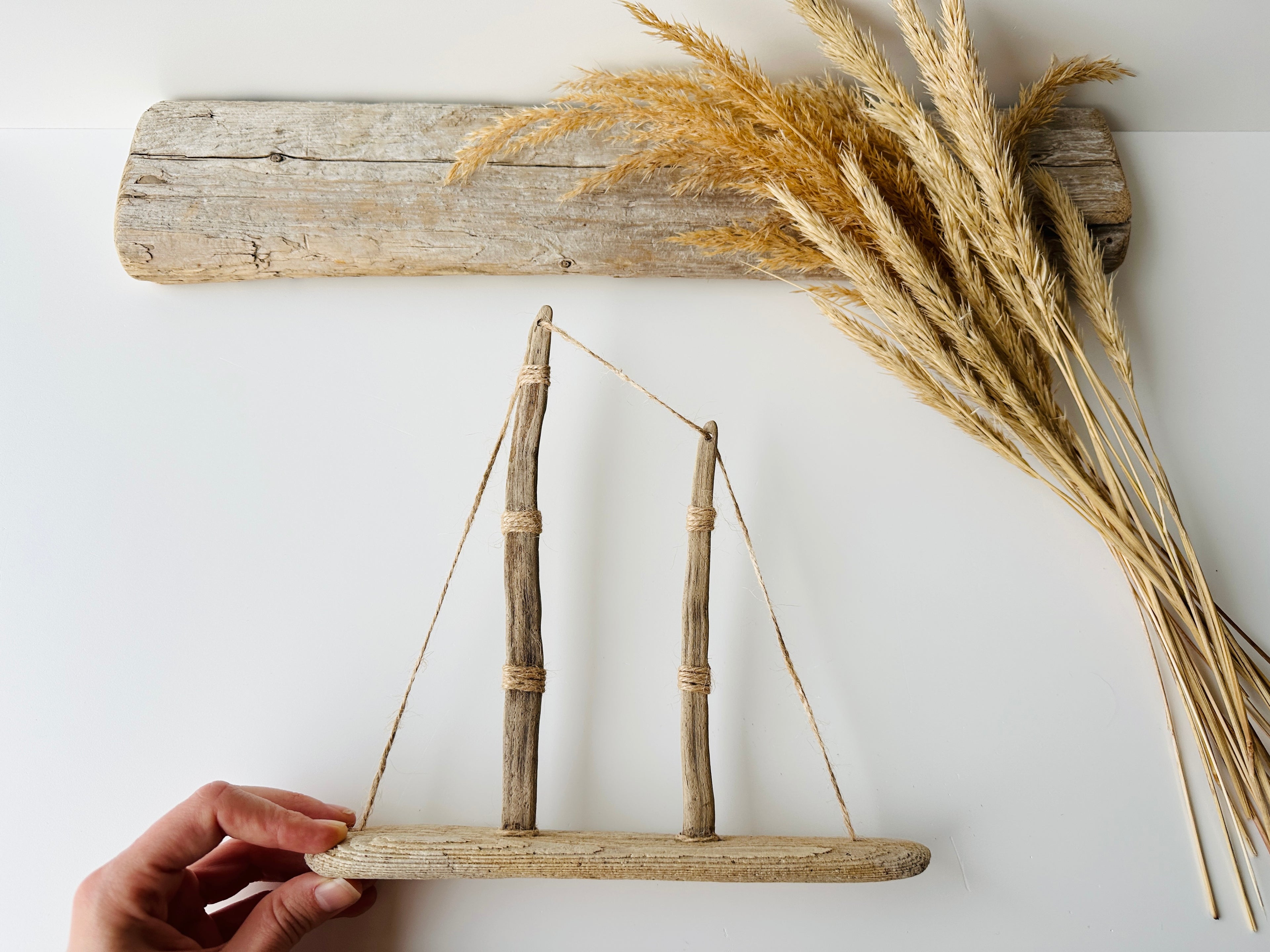 Baltic Driftwood Sailboat – Wooden Ship Sculpture No.1