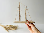 Baltic Driftwood Sailboat – Wooden Ship Sculpture No.1