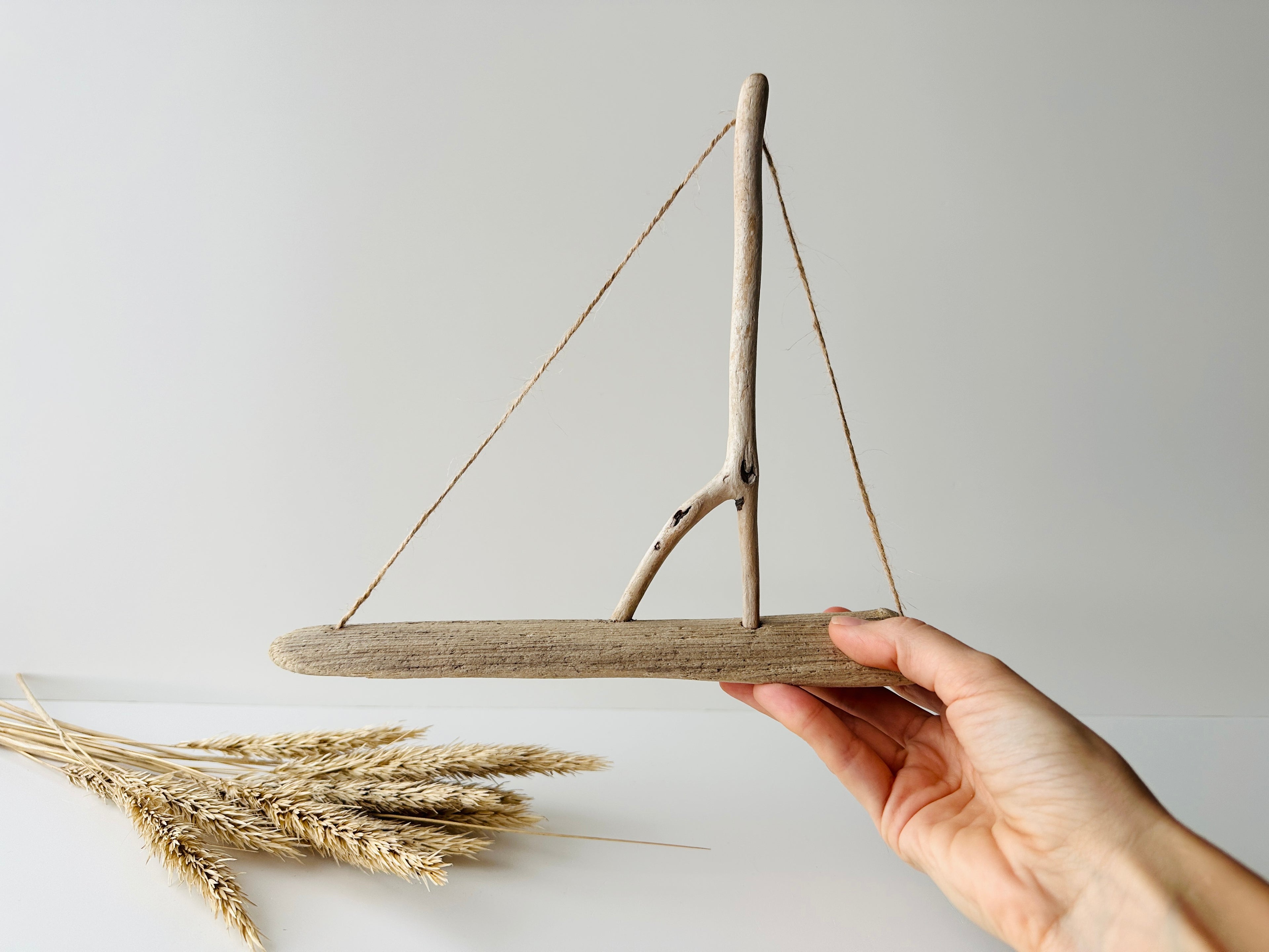 Baltic Driftwood Sailboat – Wooden Ship Sculpture No.2