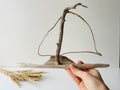 Baltic Driftwood Sailboat – Wooden Ship Sculpture No.3