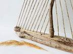 Baltic Driftwood Sailboat – Wooden Ship Sculpture No.25