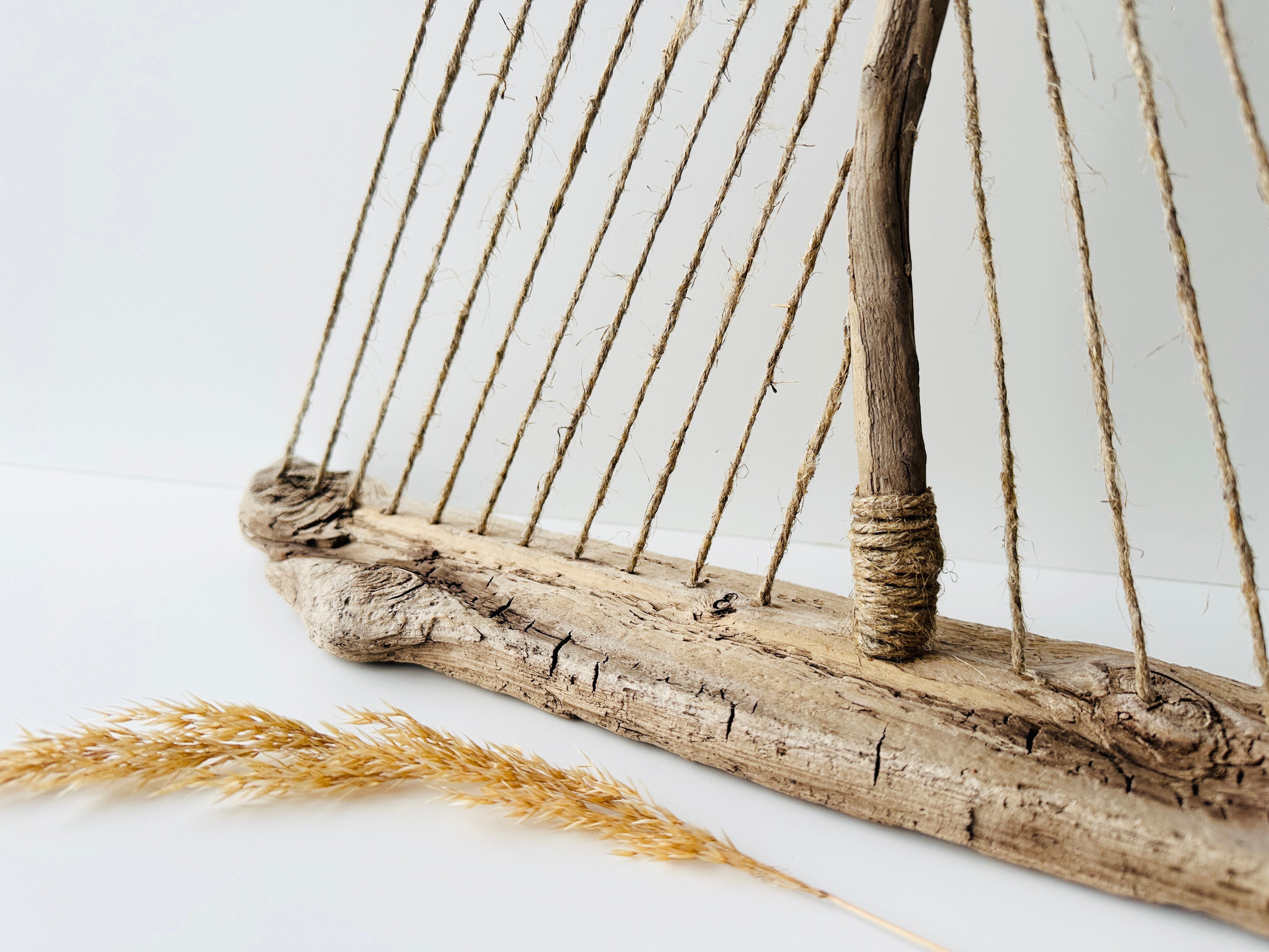 Baltic Driftwood Sailboat – Wooden Ship Sculpture No.25