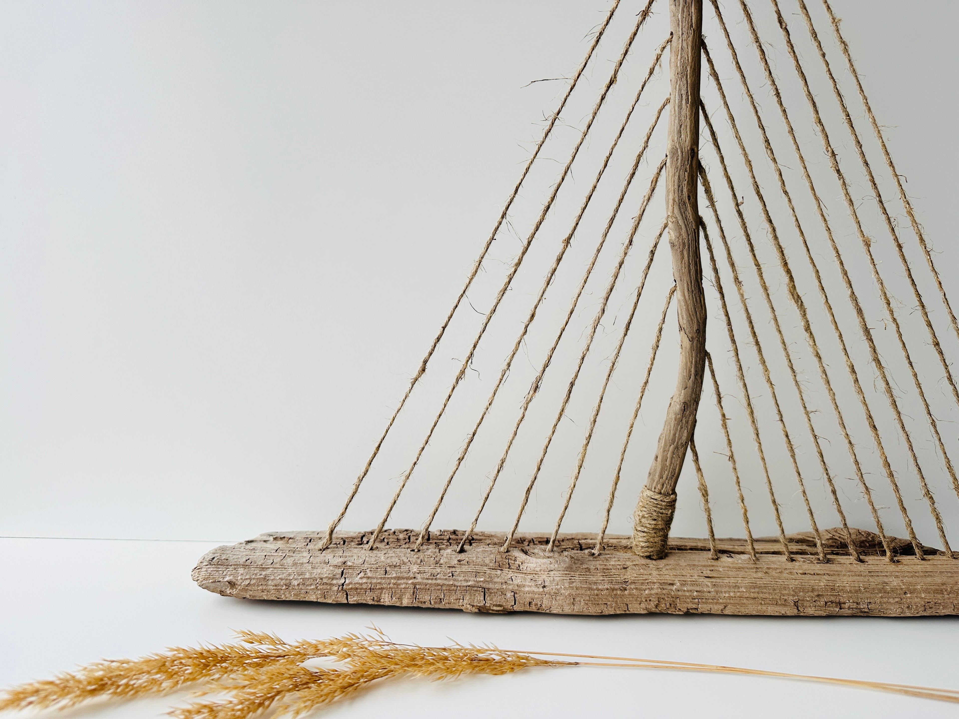 Baltic Driftwood Sailboat – Wooden Ship Sculpture No.25