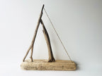 Baltic Driftwood Sailboat – Wooden Ship Sculpture No.27
