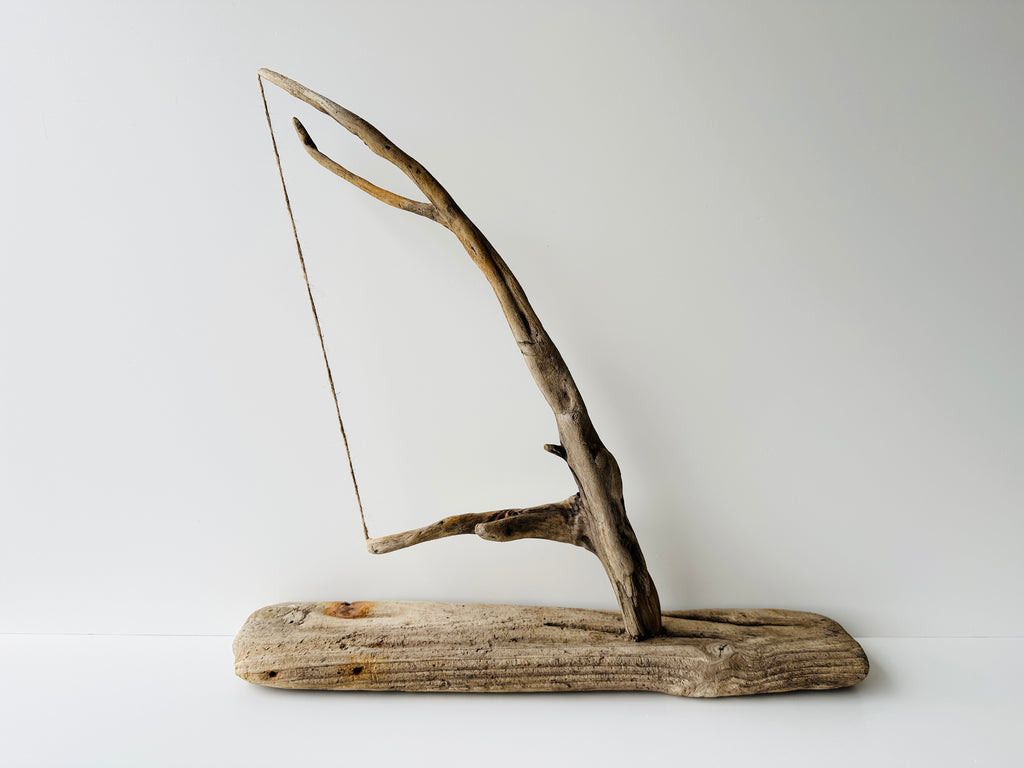 Baltic Driftwood Sailboat – Wooden Ship Sculpture No.26
