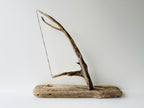 Baltic Driftwood Sailboat – Wooden Ship Sculpture No.26