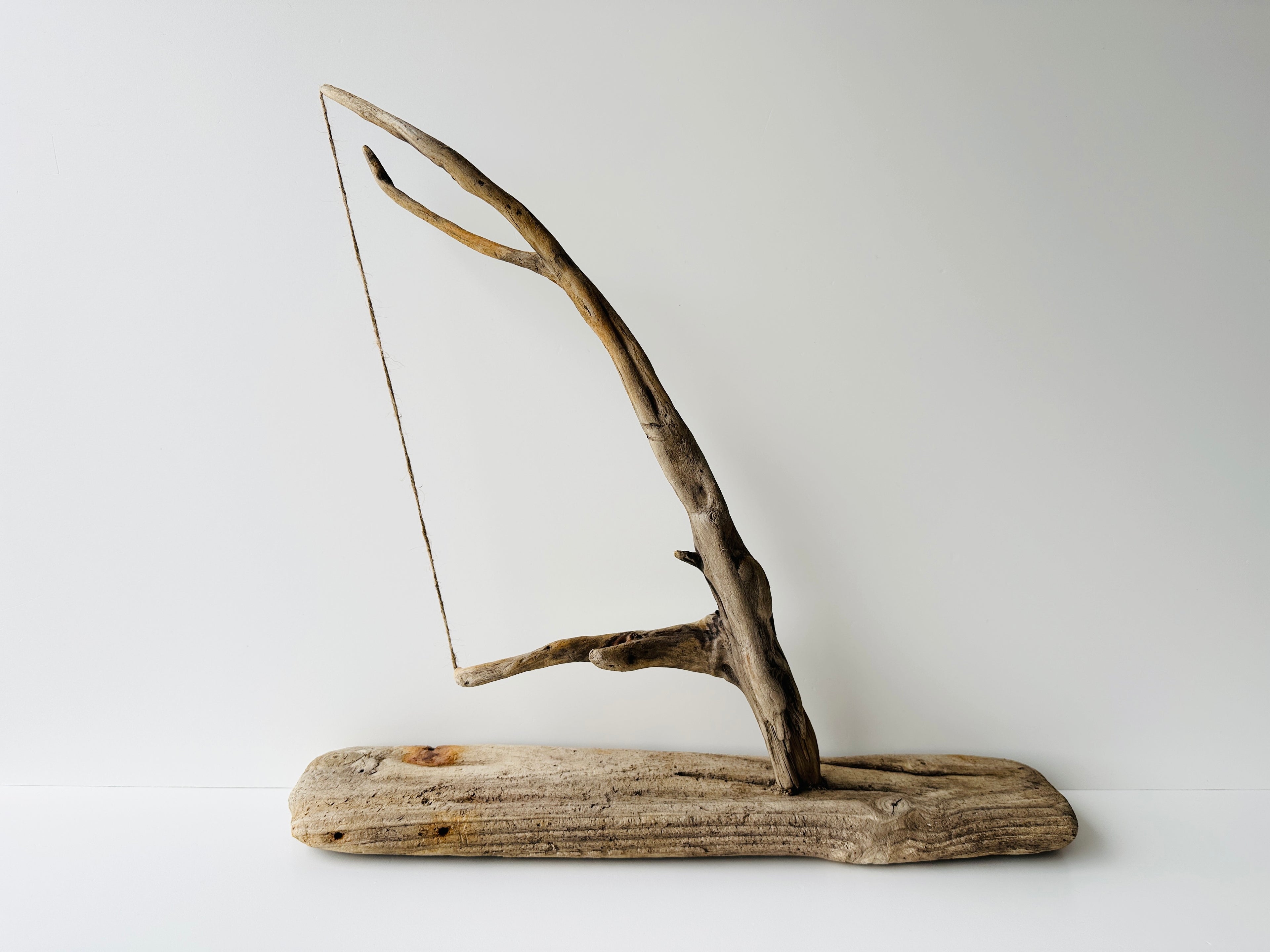 Baltic Driftwood Sailboat – Wooden Ship Sculpture No.26