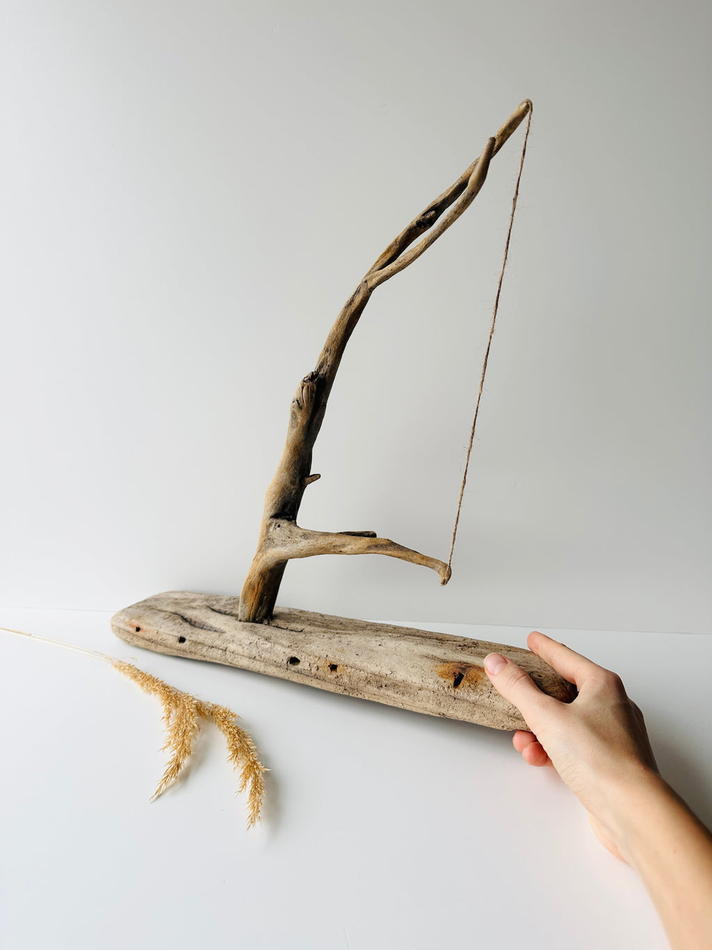 Baltic Driftwood Sailboat – Wooden Ship Sculpture No.26