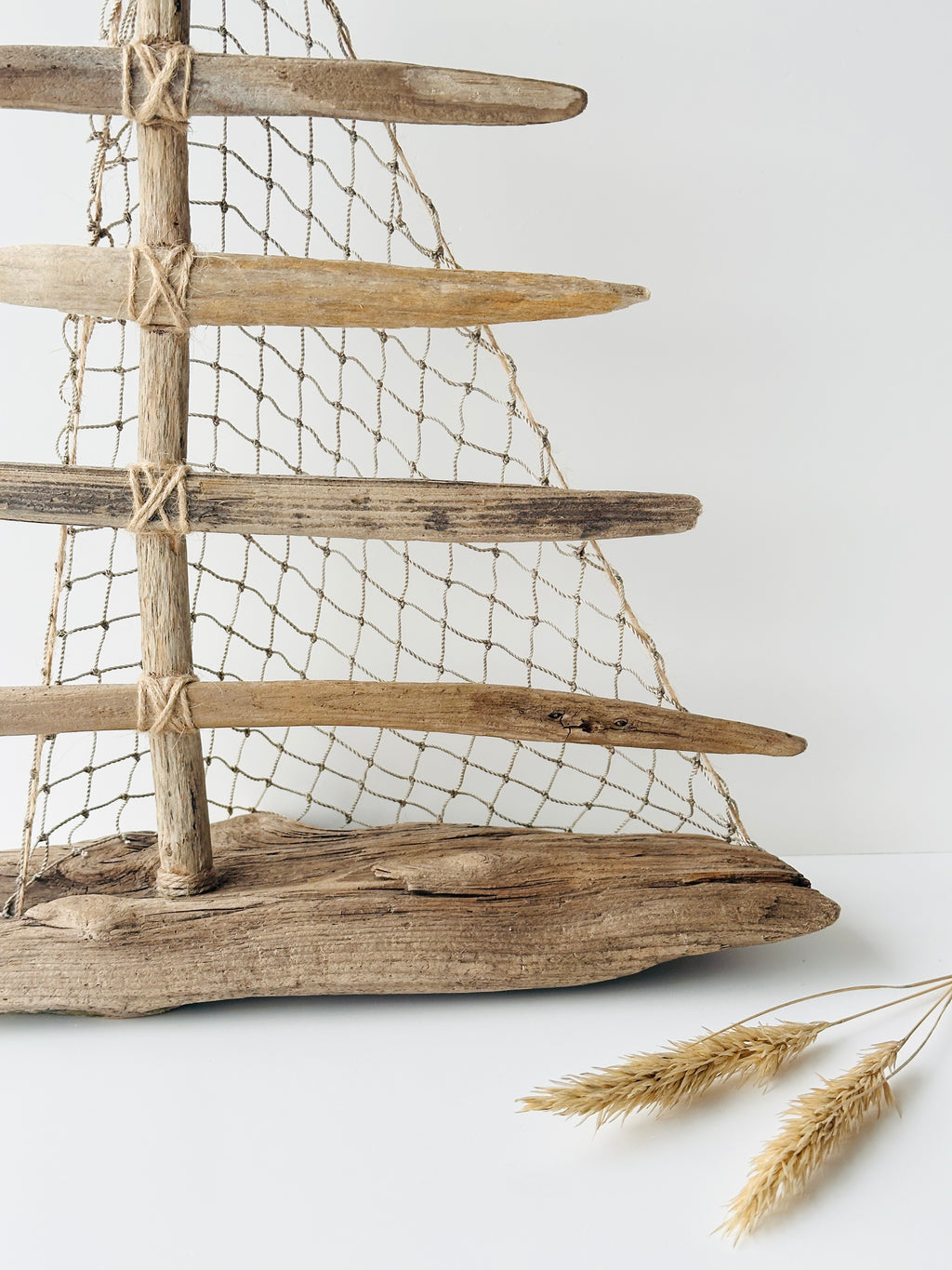 Baltic Driftwood Sailboat – Wooden Ship Sculpture No.31