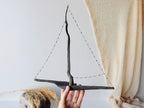 Baltic Driftwood Sailboat – Wooden Ship Sculpture No.23