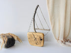 Baltic Driftwood Sailboat – Wooden Ship Sculpture No.24
