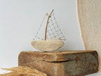 Baltic Driftwood Sailboat – Wooden Ship Sculpture No.35
