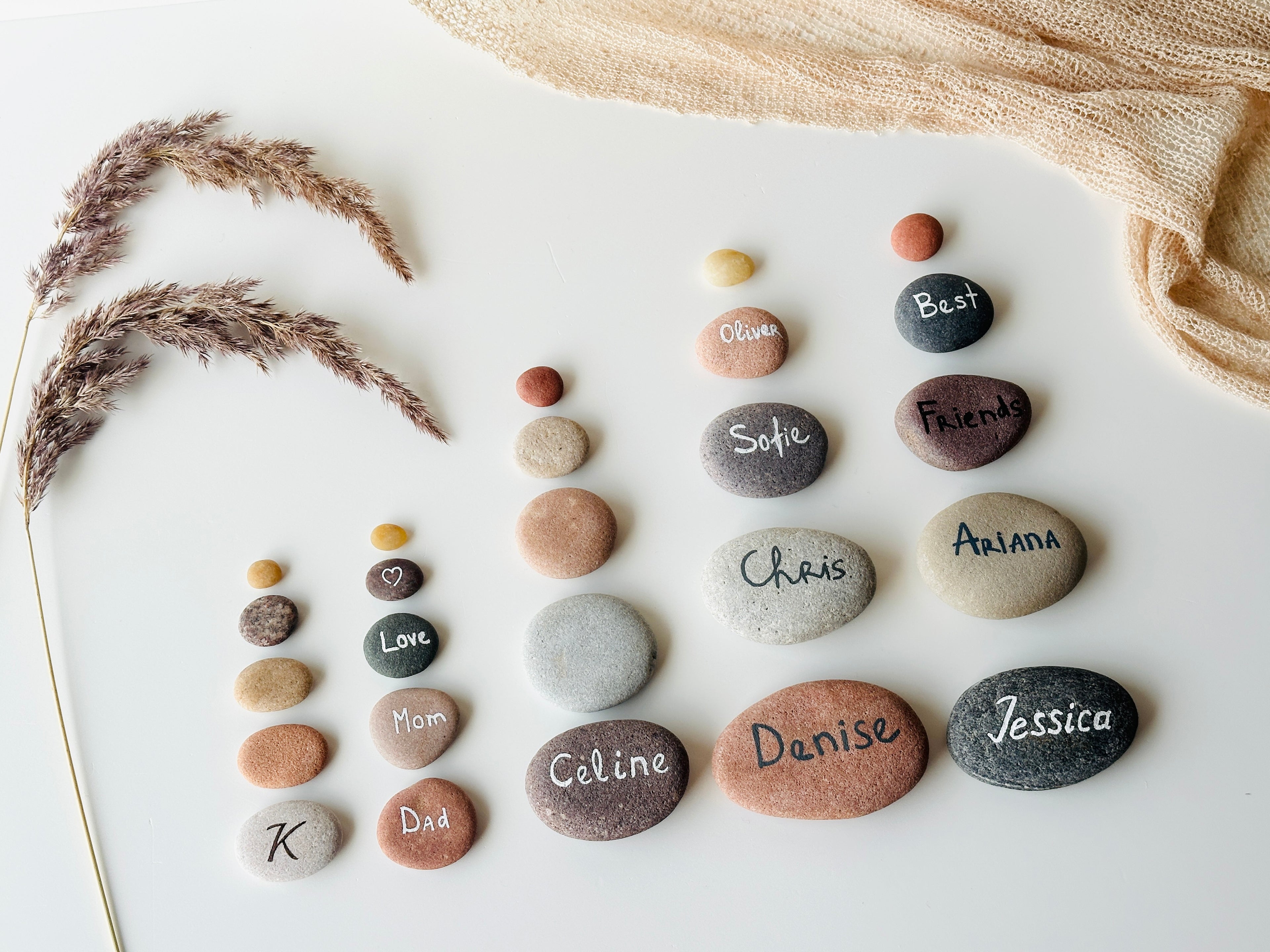 Personalized Stone Set of 5 Stones