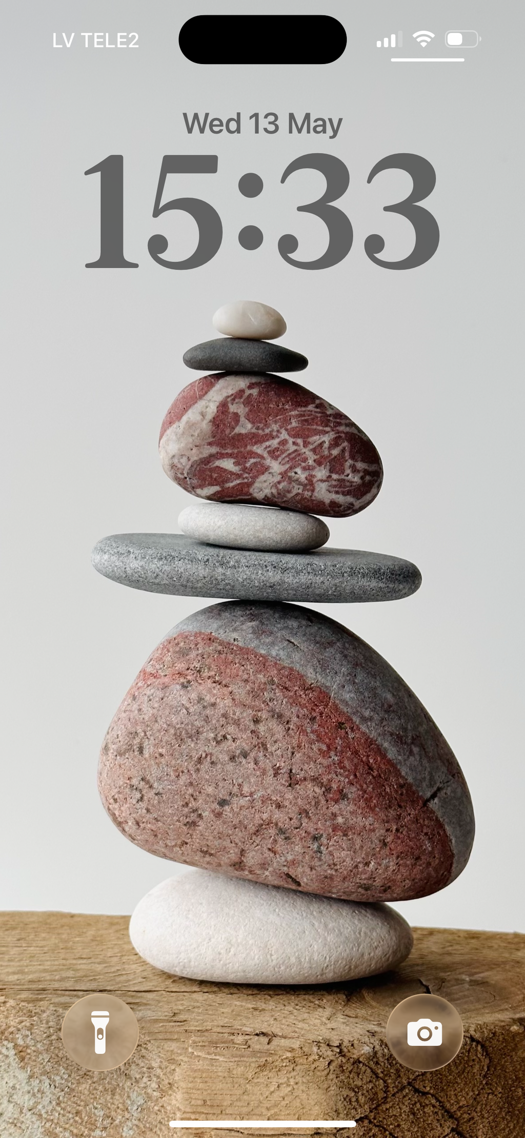 Baltic Red Granite Cairn – Zen Phone Wallpaper