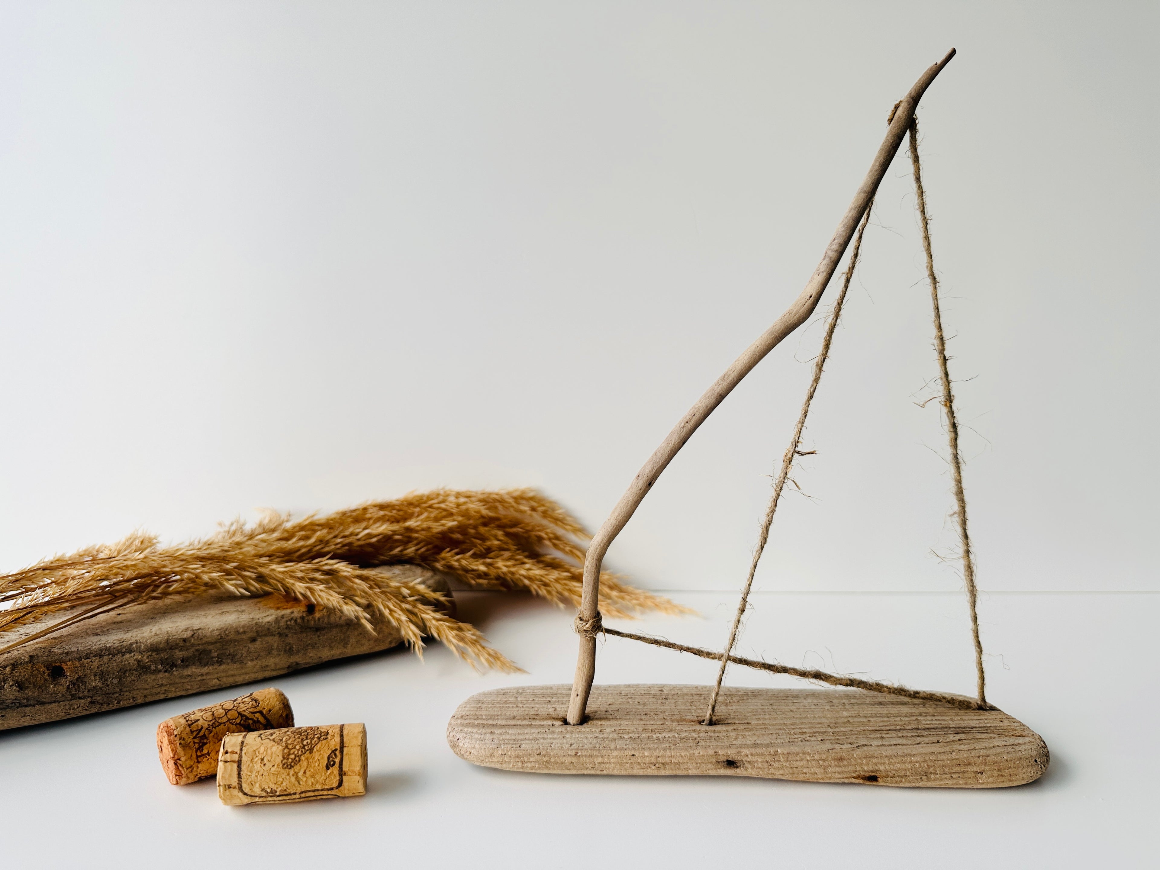 Baltic Driftwood Sailboat – Wooden Ship Sculpture No.17