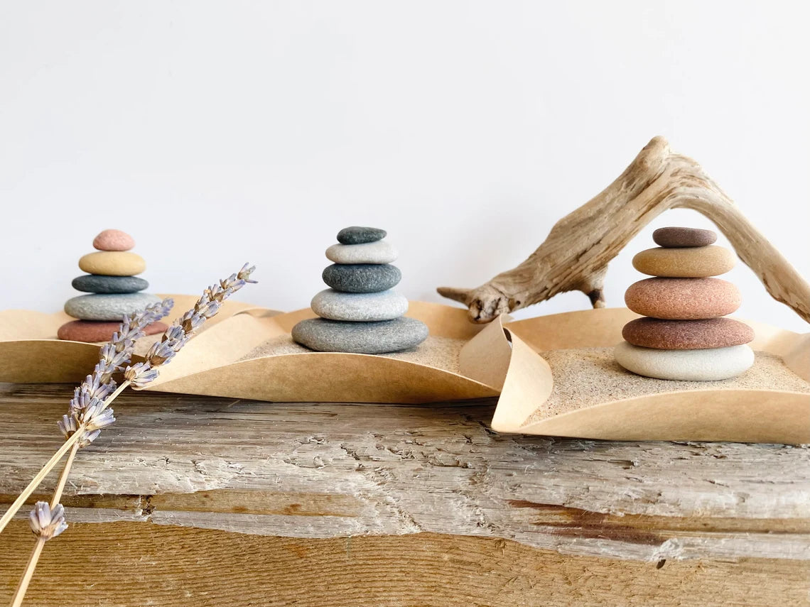 Baltic Mini Zen Garden – Driftwood & Stones Set