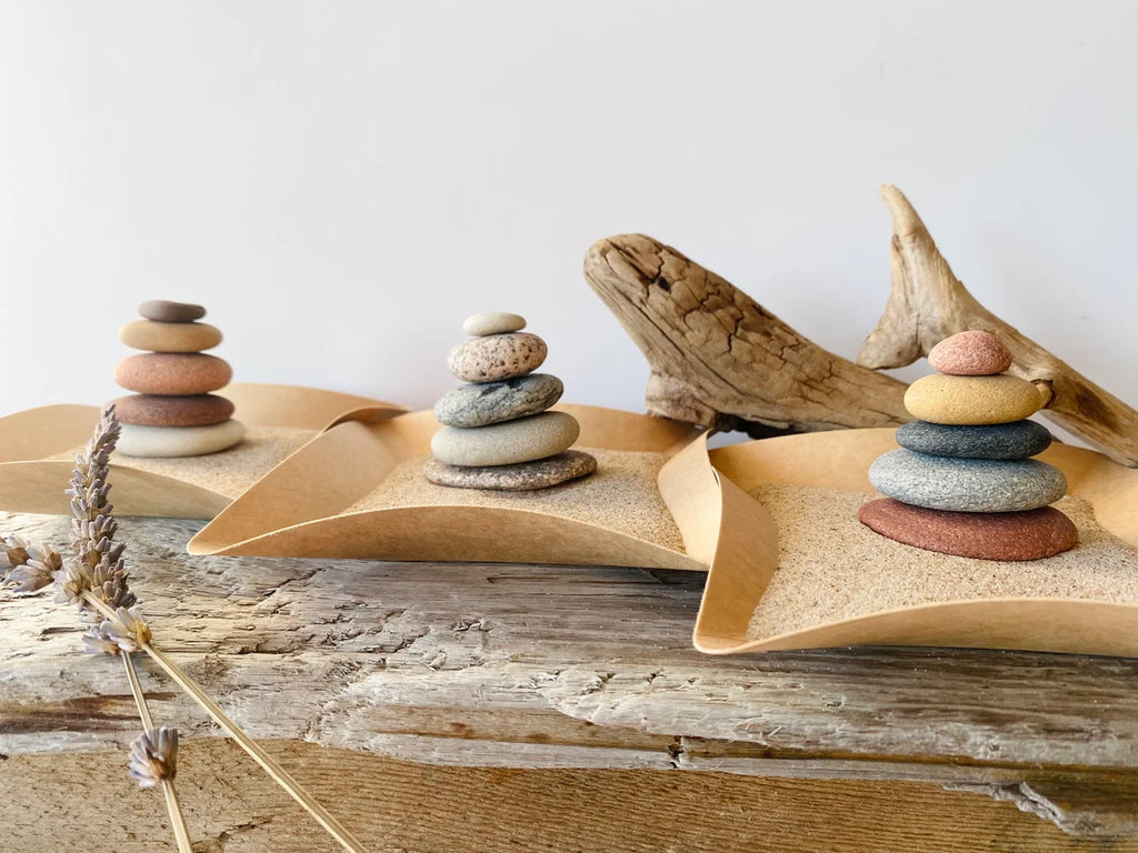 Baltic Mini Zen Garden – Driftwood & Stones Set