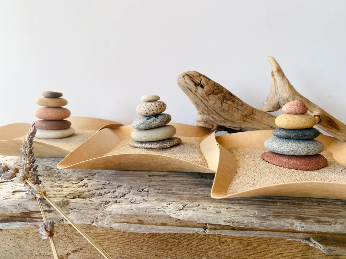 Baltic Mini Zen Garden – Driftwood & Stones Set