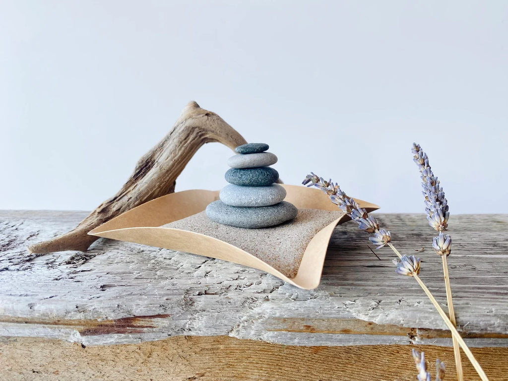Baltic Mini Zen Garden – Driftwood & Stones Set