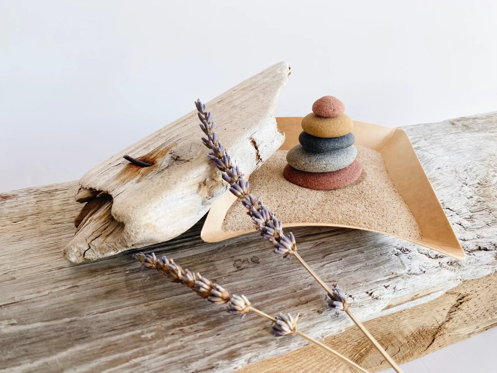 Baltic Mini Zen Garden – Driftwood & Stones Set