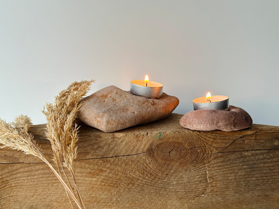 Baltic Stone Candle Holder – Set of 2