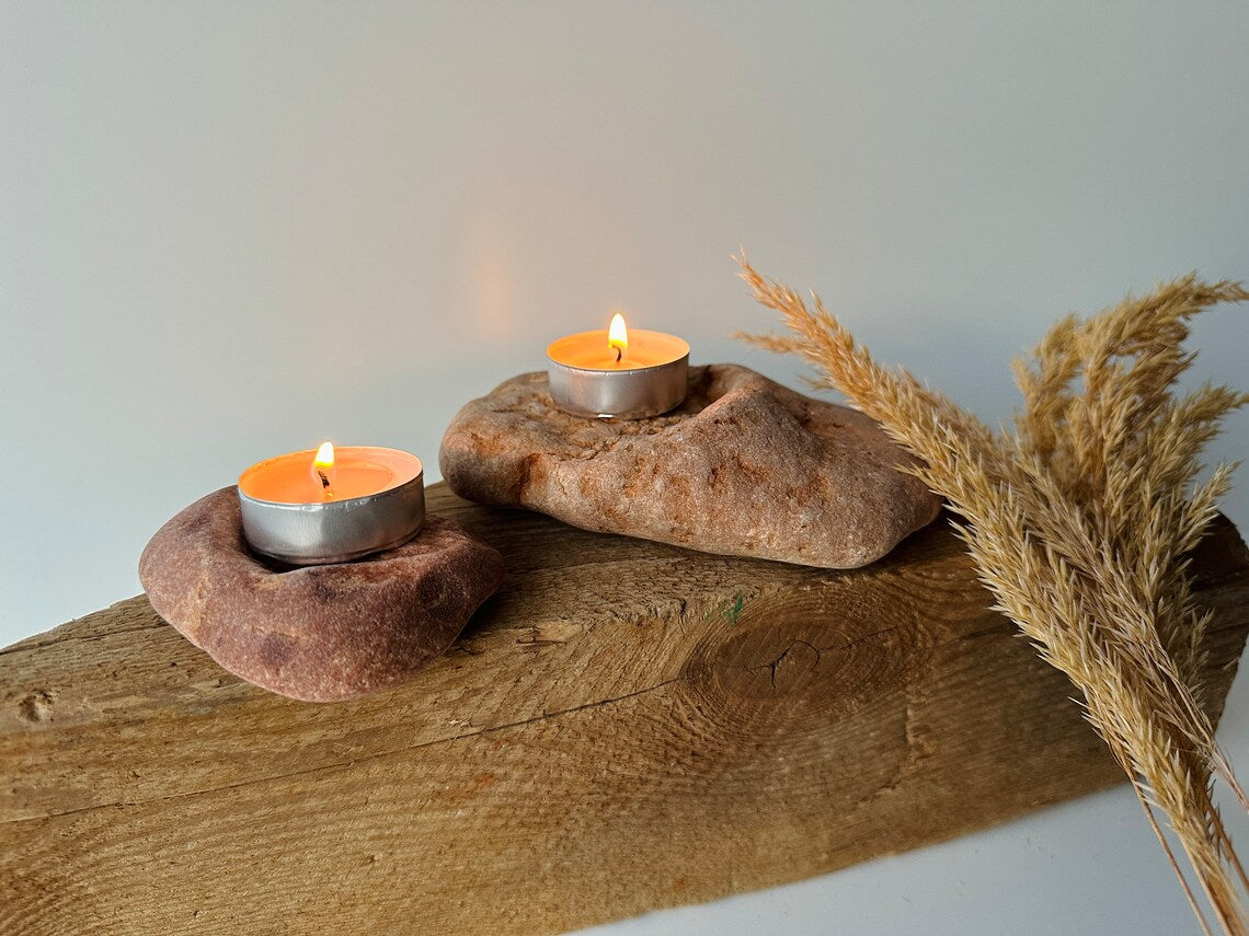Baltic Stone Candle Holder – Set of 2