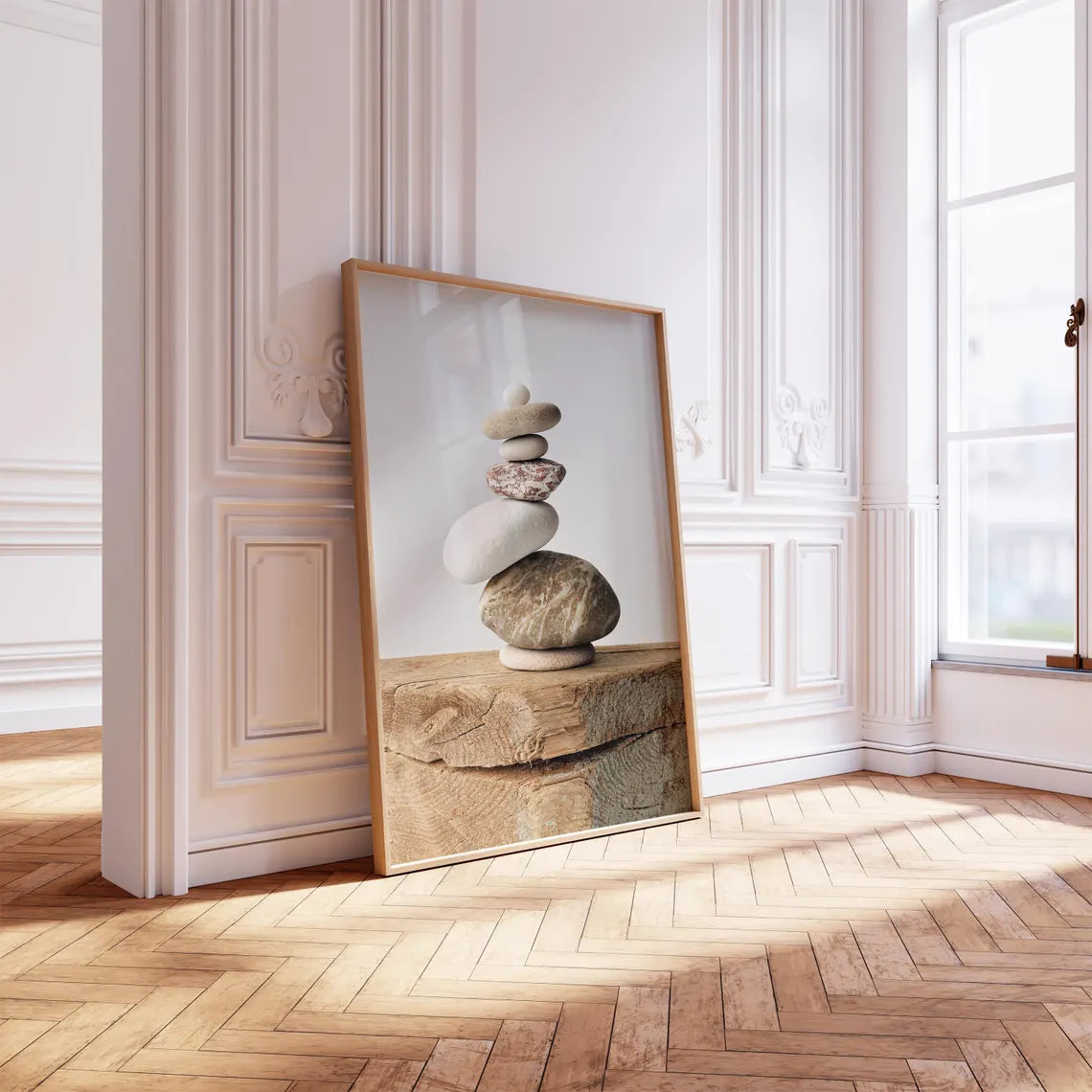 Baltic Japandi Wall Art – Printable Stone Photo