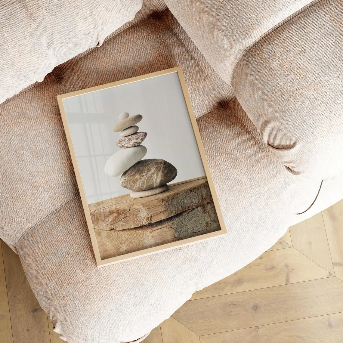 Baltic Japandi Wall Art – Printable Stone Photo