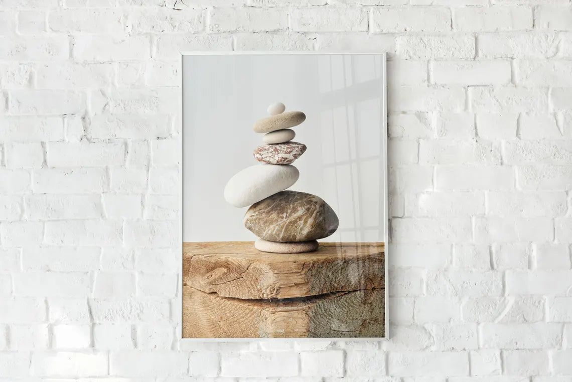 Baltic Japandi Wall Art – Printable Stone Photo
