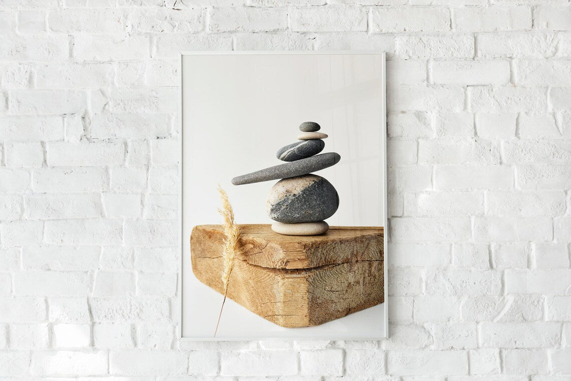 Baltic Stacked Stone Wall Art – Printable Poster