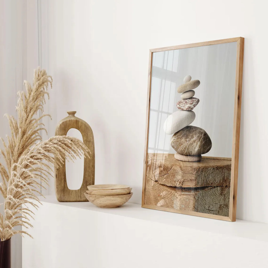 Baltic Japandi Wall Art – Printable Stone Photo