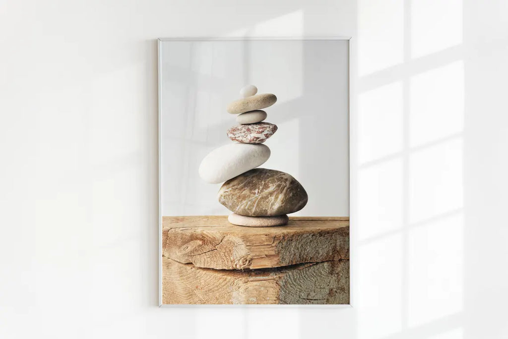 Baltic Japandi Wall Art – Printable Stone Photo