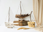Baltic Driftwood Sailboat – Wooden Ship Sculpture No.25