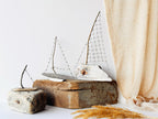 Baltic Driftwood Sailboat – Wooden Ship Sculpture No.34