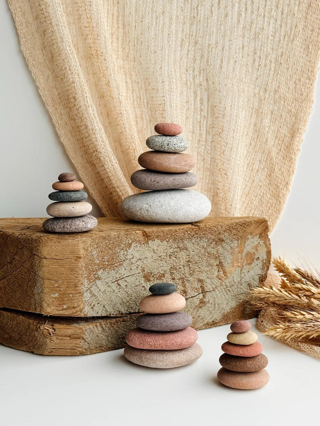 Baltic Mantel Stone Cairn – Set of 5 Stones