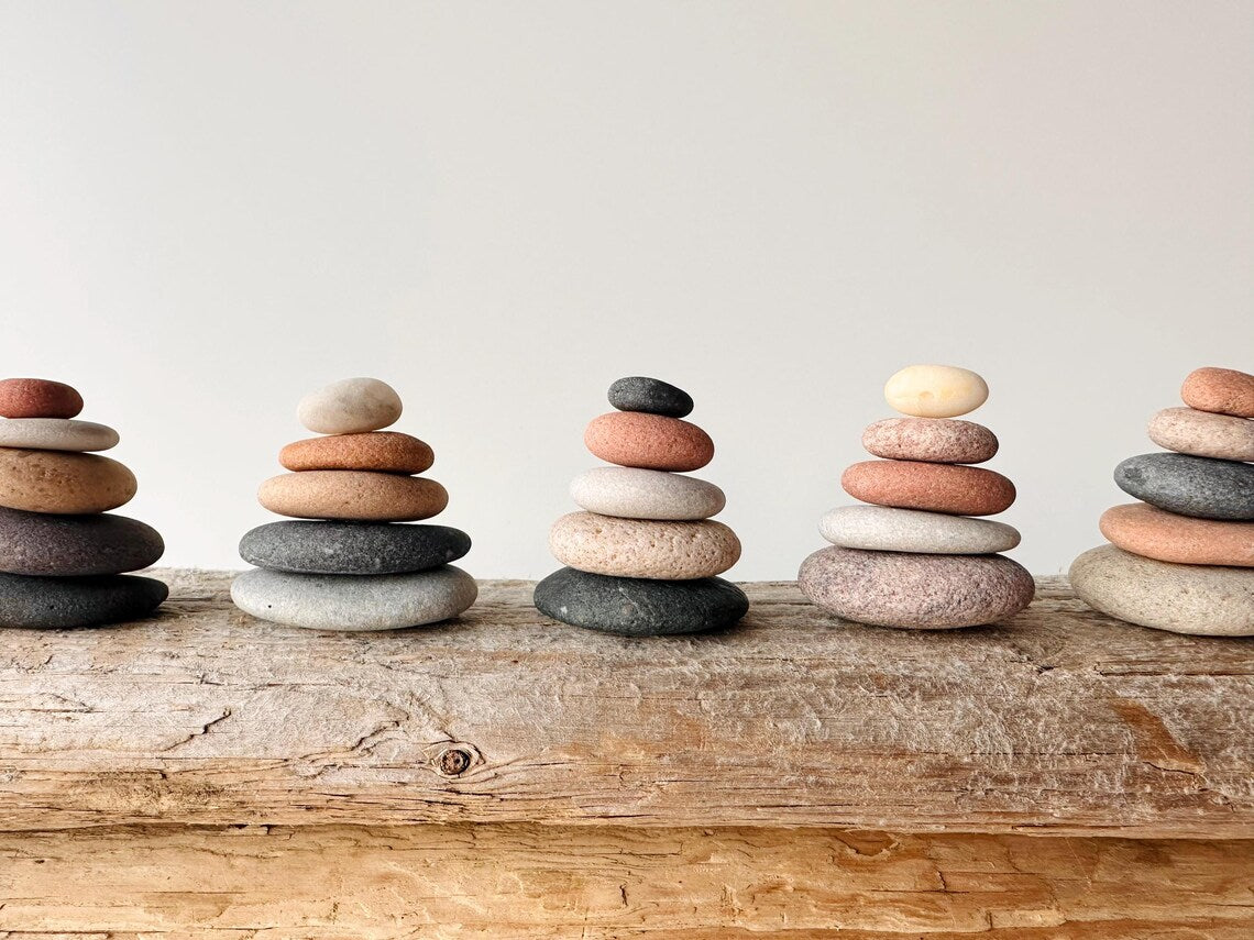 Baltic Seaside Stone Cairn – Set of 5 Stones
