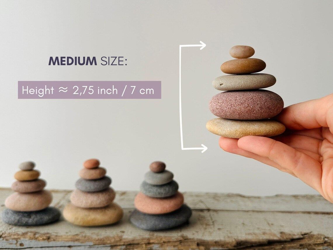 Baltic Seaside Stone Cairn – Set of 5 Stones