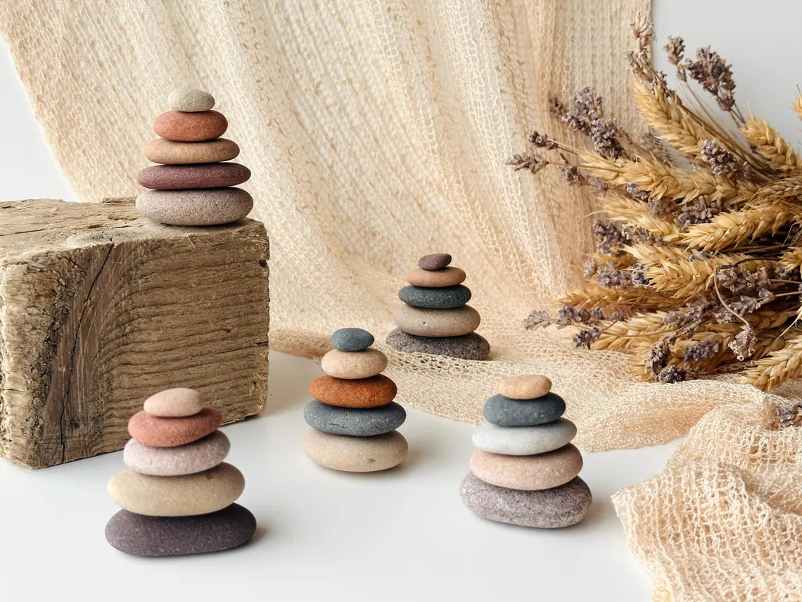 Baltic Mantel Stone Cairn – Set of 5 Stones
