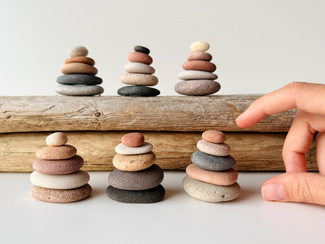 Baltic Seaside Stone Cairn – Set of 5 Stones