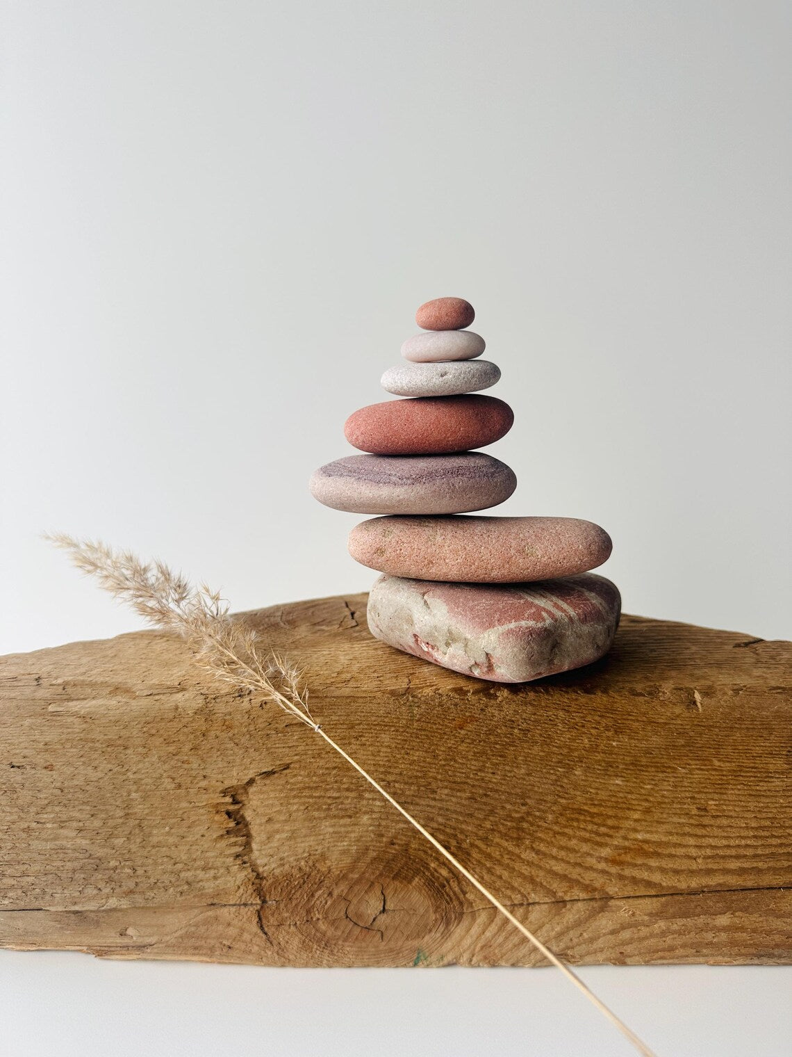 Baltic Sea Zen Stone Kit – 7-Stone Balancing Sculpture & Anxiety Relief Gift for Men