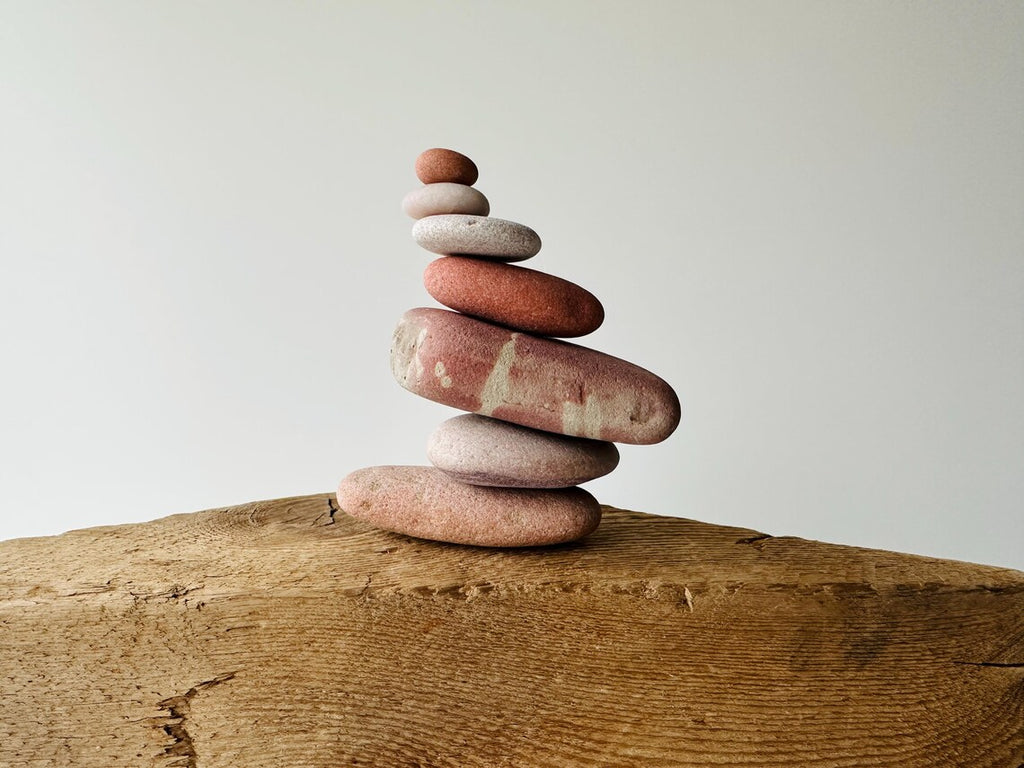 Baltic Sea Zen Stone Kit – 7-Stone Balancing Sculpture & Anxiety Relief Gift for Men