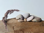 Baltic Sea Balancing Stone Sculpture – 7-Stone Zen Cairn for Meditation & Shelf Decor