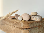 Baltic Sea Japandi Zen Balance Stones – 7-Stone Wabi Sabi Sculpture for Desk, Shelf & Meditation Decor