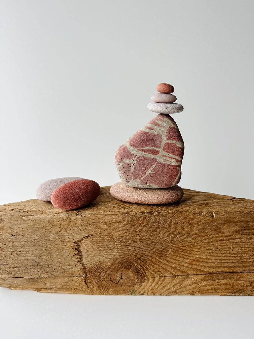Baltic Sea Zen Stone Kit – 7-Stone Balancing Sculpture & Anxiety Relief Gift for Men